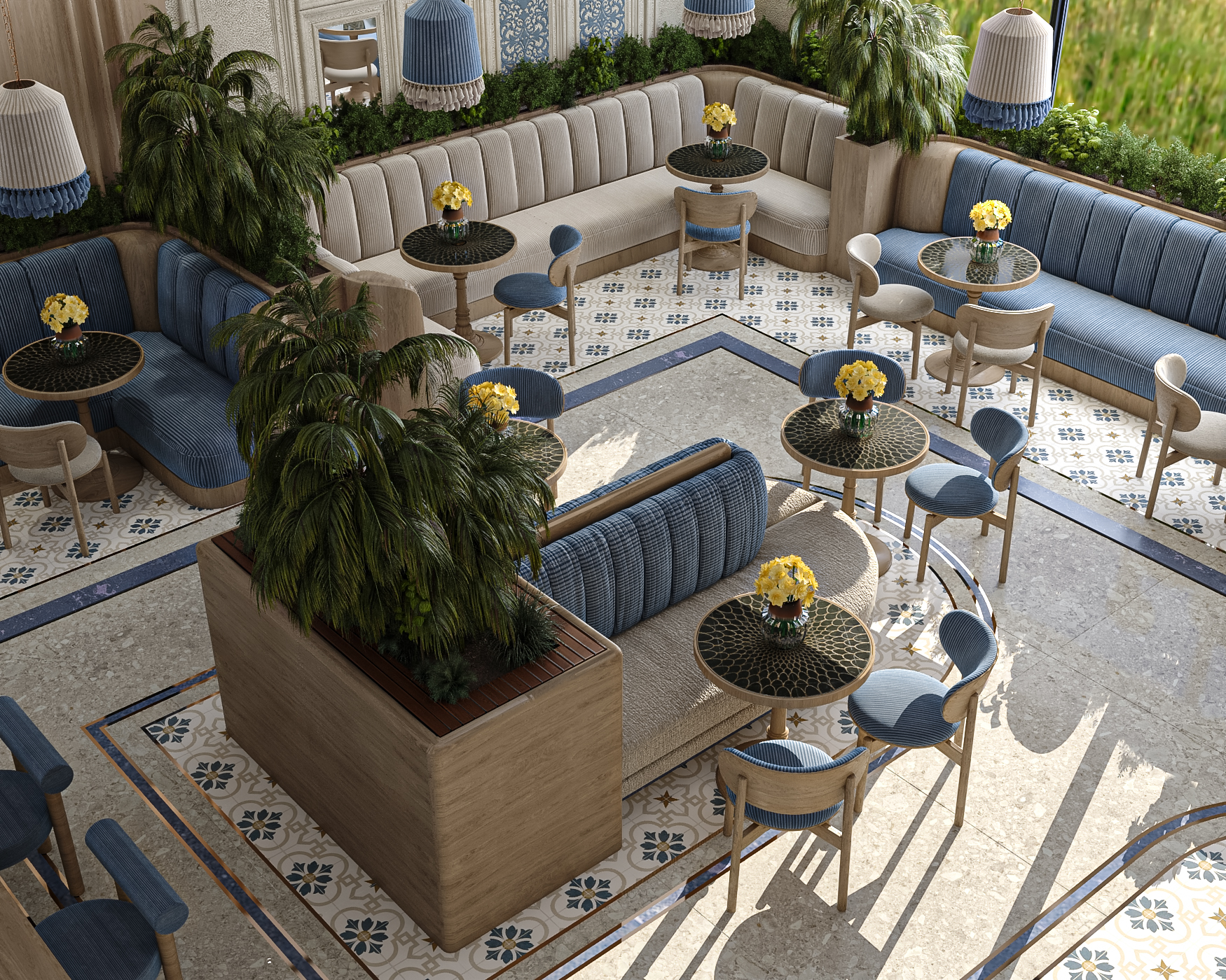 Luxury interior lounge design by Pencil & Hammer in Qatar